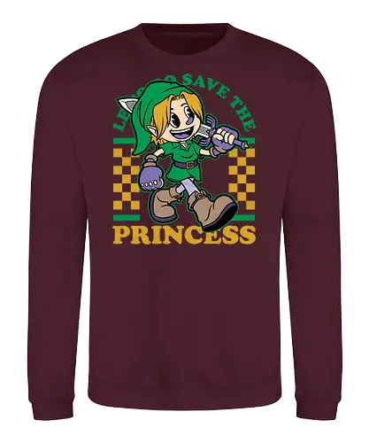 Game Mascot Fantasy Elf - Classic, Video Games, Video Game, Game, Games, Gamer, Mascot, Retro, Vintage, Retro Vintage, Retro Gamer, Retro Cartoon, Adventure, Fantasy, Princess - Sweatshirt