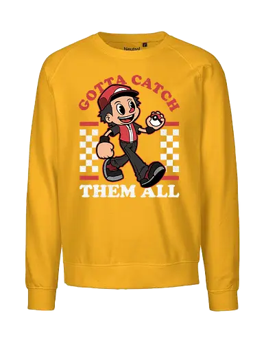 Game Mascot Monster Trainer - Video Games, Video Game, Game, Games, Gamer, Mascot, Retro, Vintage, Retro Vintage, Retro Gamer, Retro Cartoon, Fantasy, Adventure, Monster, Trainer, Training, Fighting, Fight, Classic - Fairtrade Sweatshirt