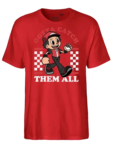 Game Mascot Monster Trainer - Video Games, Video Game, Game, Games, Gamer, Mascot, Retro, Vintage, Retro Vintage, Retro Gamer, Retro Cartoon, Fantasy, Adventure, Monster, Trainer, Training, Fighting, Fight, Classic - Fairtrade T-Shirt