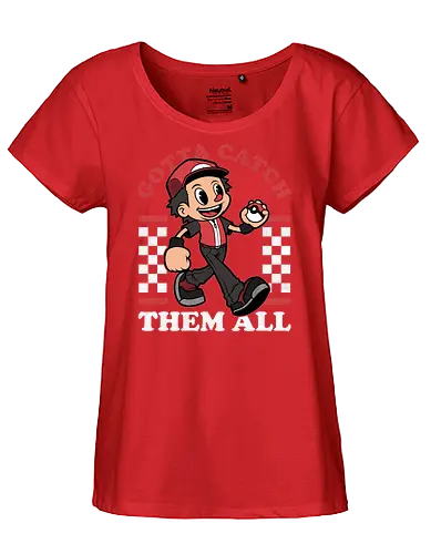 Game Mascot Monster Trainer - Video Games, Video Game, Game, Games, Gamer, Mascot, Retro, Vintage, Retro Vintage, Retro Gamer, Retro Cartoon, Fantasy, Adventure, Monster, Trainer, Training, Fighting, Fight, Classic - Fairtrade Girl Shirt