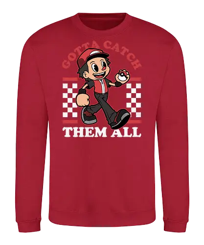 Game Mascot Monster Trainer - Video Games, Video Game, Game, Games, Gamer, Mascot, Retro, Vintage, Retro Vintage, Retro Gamer, Retro Cartoon, Fantasy, Adventure, Monster, Trainer, Training, Fighting, Fight, Classic - Sweatshirt