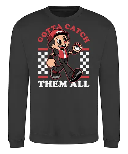 Game Mascot Monster Trainer - Video Games, Video Game, Game, Games, Gamer, Mascot, Retro, Vintage, Retro Vintage, Retro Gamer, Retro Cartoon, Fantasy, Adventure, Monster, Trainer, Training, Fighting, Fight, Classic - Sweatshirt
