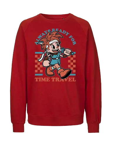 Game Mascot Time Travel Kid - Video Games, Video Game, Game, Games, Gamer, Mascot, Retro, Vintage, Retro Vintage, Retro Gamer, Retro Cartoon, Fantasy, Adventure, Magic, Time Travel, Katana, Sword, Classic - Fairtrade Sweatshirt