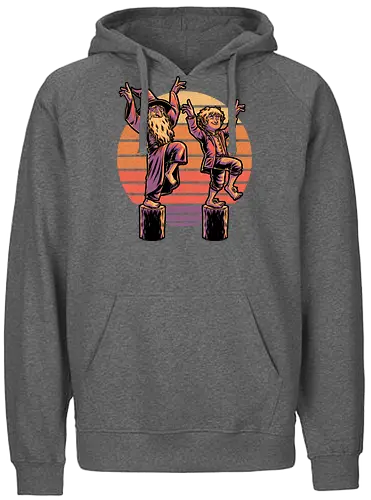 Medieval Karate Movie - book, movie, classic, adventure, fantasy, mage, wizard, grey, old man, medieval, exercise, karate, kung fu, classic, exercise, kick - Fairtrade Hoodie