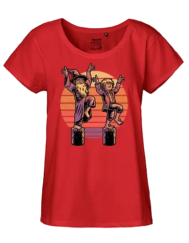 Medieval Karate Movie - book, movie, classic, adventure, fantasy, mage, wizard, grey, old man, medieval, exercise, karate, kung fu, classic, exercise, kick - Fairtrade Girl Shirt