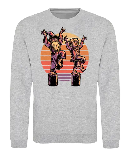 Medieval Karate Movie - book, movie, classic, adventure, fantasy, mage, wizard, grey, old man, medieval, exercise, karate, kung fu, classic, exercise, kick - Sweatshirt