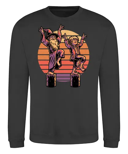Medieval Karate Movie - book, movie, classic, adventure, fantasy, mage, wizard, grey, old man, medieval, exercise, karate, kung fu, classic, exercise, kick - Sweatshirt