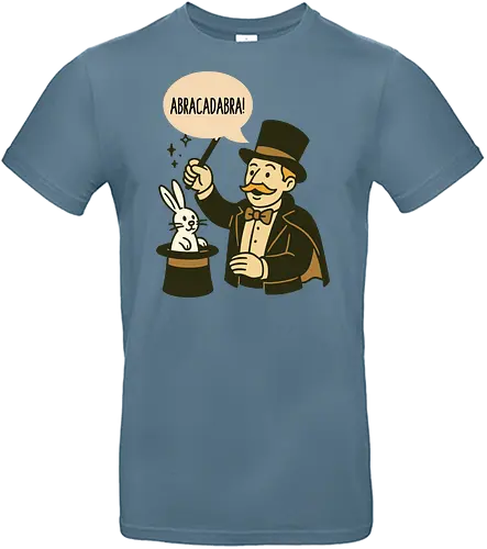 abracadabra - magician, rabbit, top hat, magic trick, wand, abracadabra, whimsical, performer, vintage - Standard T-Shirt