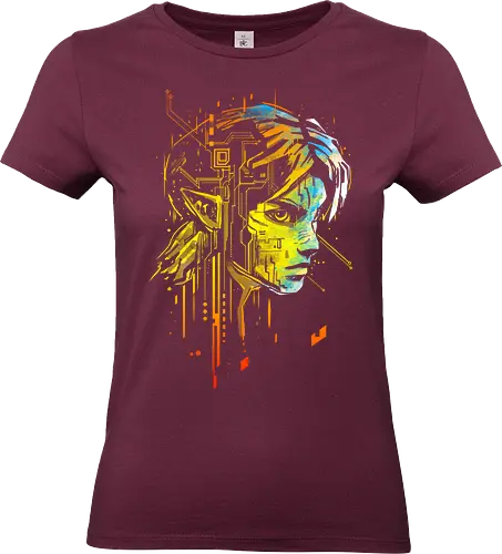 Elfic links 2 - fantasy, gaming, elf, hero of time, elfic, circuit boards, futuristic - Standard T-Shirt (Frauen)