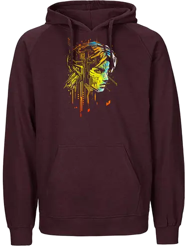 Elfic links 2 - fantasy, gaming, elf, hero of time, elfic, circuit boards, futuristic - Fairtrade Hoodie