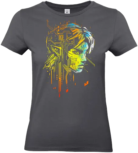 Elfic links 2 - fantasy, gaming, elf, hero of time, elfic, circuit boards, futuristic - Standard T-Shirt (Frauen)