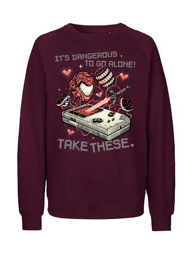 Dangerous to go alone - Gaming, gamer, retro, vintage, retro gamer, video games - Fairtrade Sweatshirt