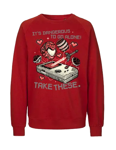 Dangerous to go alone - Gaming, gamer, retro, vintage, retro gamer, video games - Fairtrade Sweatshirt