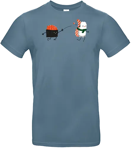Sushi Streit - sushi, Japan, cute, kawaii, streit, humor, lustig, nigiri, food - Standard T-Shirt