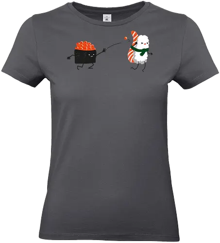 Sushi Streit - sushi, Japan, cute, kawaii, streit, humor, lustig, nigiri, food - Standard T-Shirt (Frauen)