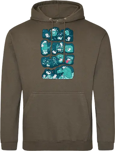 Dungeon Kittens - RPGArt, FantasyIllustration, DungeonCrawl, CuteFantasy, rpg, Pen and Paper, Katzen, fantasy katzen, Pen and paper, RPG, gaming, fantasy, D20, 20 sided dice - Standard Hoodie