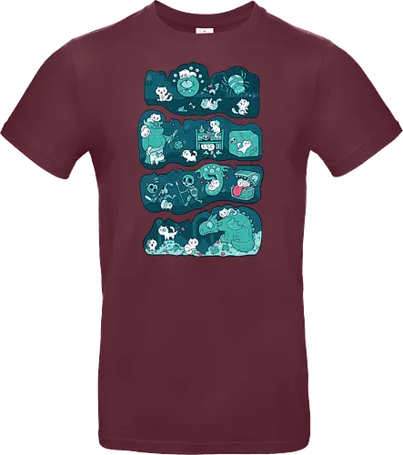 Dungeon Kittens - RPGArt, FantasyIllustration, DungeonCrawl, CuteFantasy, rpg, Pen and Paper, Katzen, fantasy katzen, Pen and paper, RPG, gaming, fantasy, D20, 20 sided dice - Standard T-Shirt