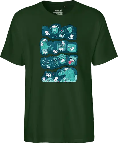 Dungeon Kittens - RPGArt, FantasyIllustration, DungeonCrawl, CuteFantasy, rpg, Pen and Paper, Katzen, fantasy katzen, Pen and paper, RPG, gaming, fantasy, D20, 20 sided dice - Fairtrade T-Shirt