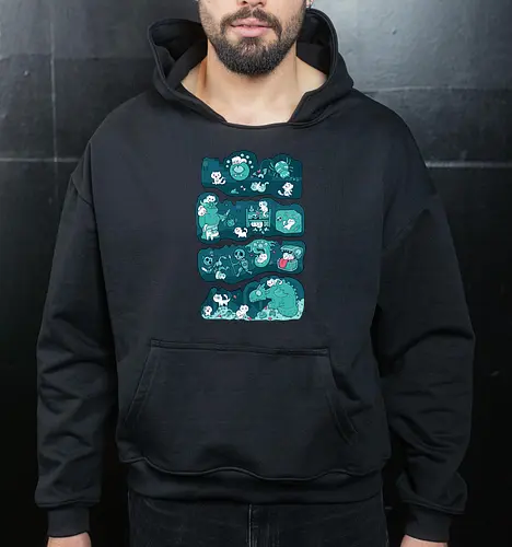 Dungeon Kittens - RPGArt, FantasyIllustration, DungeonCrawl, CuteFantasy, rpg, Pen and Paper, Katzen, fantasy katzen, Pen and paper, RPG, gaming, fantasy, D20, 20 sided dice - Cropped Hoodie