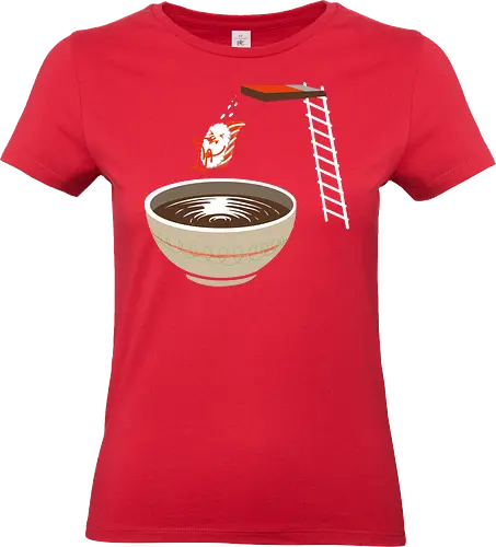 Sushi im Pool - lustig, sushi, nigiri, Sojasoße, Sommer, Pool, Japan, Kawaii, cute, Humor, schwimmen, Schwimmbad, food - Standard T-Shirt (Frauen)