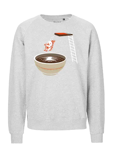 Sushi im Pool - lustig, sushi, nigiri, Sojasoße, Sommer, Pool, Japan, Kawaii, cute, Humor, schwimmen, Schwimmbad, food - Fairtrade Sweatshirt
