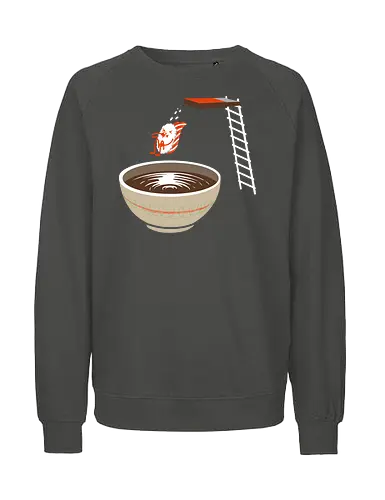 Sushi im Pool - lustig, sushi, nigiri, Sojasoße, Sommer, Pool, Japan, Kawaii, cute, Humor, schwimmen, Schwimmbad, food - Fairtrade Sweatshirt