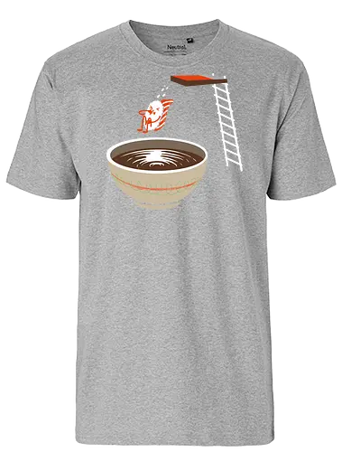 Sushi im Pool - lustig, sushi, nigiri, Sojasoße, Sommer, Pool, Japan, Kawaii, cute, Humor, schwimmen, Schwimmbad, food - Fairtrade T-Shirt