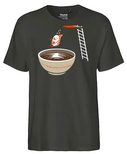 Sushi im Pool - lustig, sushi, nigiri, Sojasoße, Sommer, Pool, Japan, Kawaii, cute, Humor, schwimmen, Schwimmbad, food - Fairtrade T-Shirt