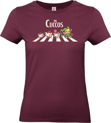 The Cuccos - rpg, games, gaming, abbey road, master sword, Hero of Time, chicken, cute, retro - Standard T-Shirt (Frauen)