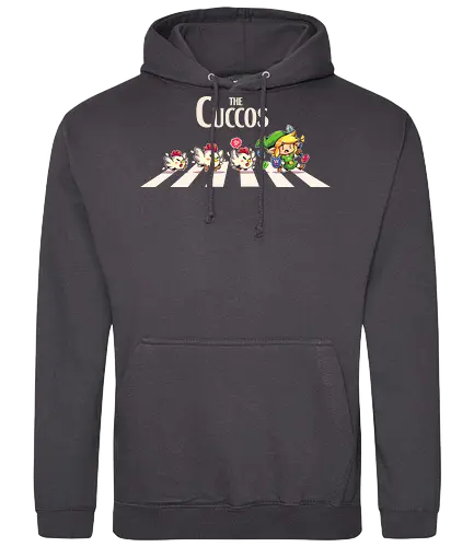 The Cuccos - rpg, games, gaming, abbey road, master sword, Hero of Time, chicken, cute, retro - Standard Hoodie