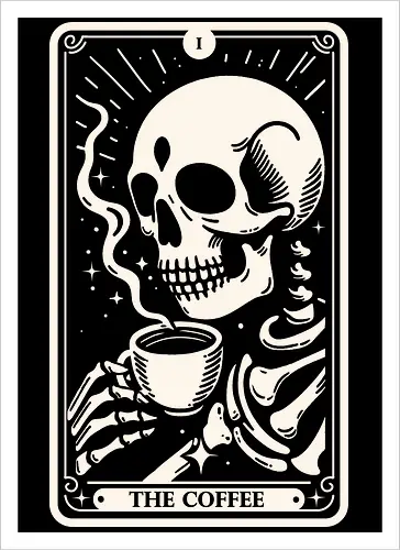 The Coffee Tarot Skull