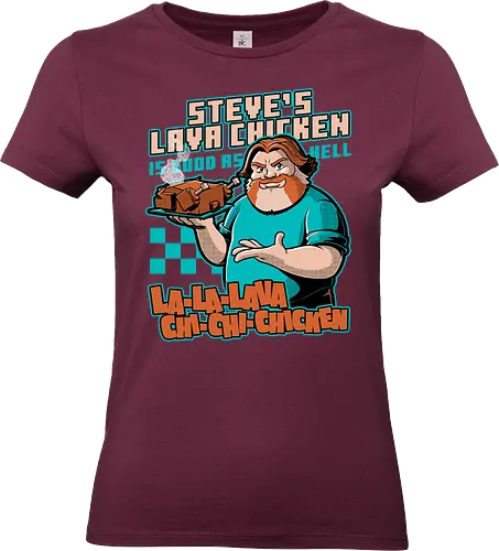 Game Lava Chicken - Games, Game, Video Games, Video Game, Movie, Chicken, Fast Food, Food, Restaurant, Adventure, Fantasy, Chubby, Fun, Funny - Standard T-Shirt (Frauen)