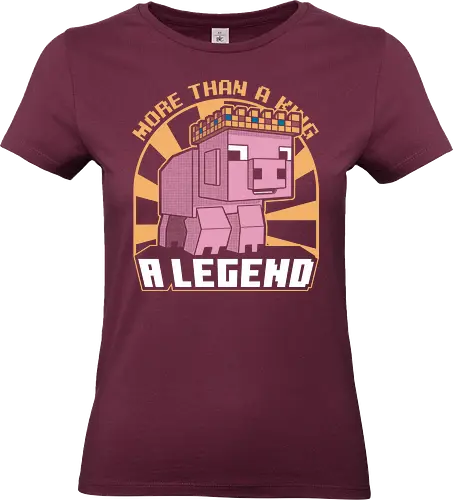 Pig Legend Gamer - Game, Games, Video Games, Video Game, Create, Movie, Movie Quote, Techno, Pig, Piglet, King, Legendary, Legend, Streaming, Cute, Meme, Internet - Standard T-Shirt (Frauen)