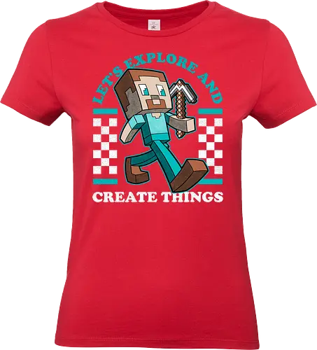 Game Mascot Block Guy - Video Games, Video Game, Game, Games, Gamer, Mascot, Retro, Vintage, Retro Vintage, Retro Gamer, Retro Cartoon, Fantasy, Adventure, Creative, Create, Explore, Vintage, Retro - Standard T-Shirt (Frauen)