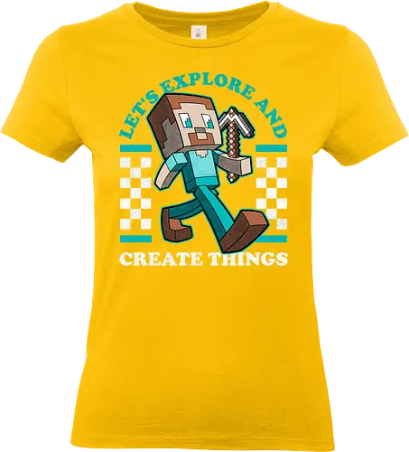 Game Mascot Block Guy - Video Games, Video Game, Game, Games, Gamer, Mascot, Retro, Vintage, Retro Vintage, Retro Gamer, Retro Cartoon, Fantasy, Adventure, Creative, Create, Explore, Vintage, Retro - Standard T-Shirt (Frauen)
