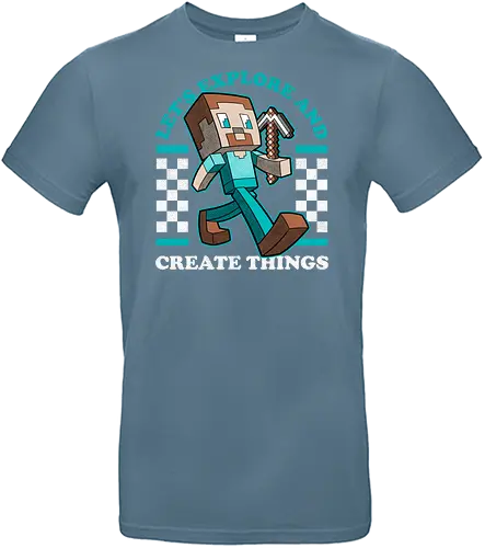 Game Mascot Block Guy - Video Games, Video Game, Game, Games, Gamer, Mascot, Retro, Vintage, Retro Vintage, Retro Gamer, Retro Cartoon, Fantasy, Adventure, Creative, Create, Explore, Vintage, Retro - Standard T-Shirt