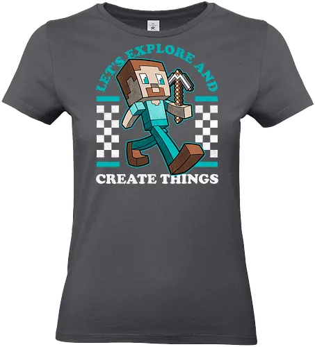Game Mascot Block Guy - Video Games, Video Game, Game, Games, Gamer, Mascot, Retro, Vintage, Retro Vintage, Retro Gamer, Retro Cartoon, Fantasy, Adventure, Creative, Create, Explore, Vintage, Retro - Standard T-Shirt (Frauen)