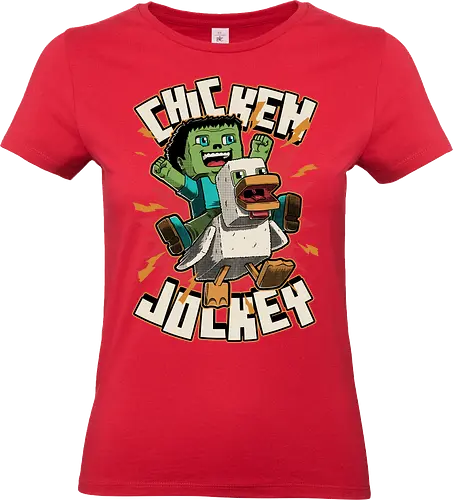 Chicken Kid Cube Game - Internet, Adventure, Create, Chicken Run, Chicken, Fight, Fun, Funny, Cute, Kid, Zombie, Death, Quote, Jockey, Games, Game, Video Games, Video Game, Movies, Movie, Fantasy, Memes, Meme - Standard T-Shirt (Frauen)