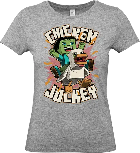 Chicken Kid Cube Game - Internet, Adventure, Create, Chicken Run, Chicken, Fight, Fun, Funny, Cute, Kid, Zombie, Death, Quote, Jockey, Games, Game, Video Games, Video Game, Movies, Movie, Fantasy, Memes, Meme - Standard T-Shirt (Frauen)