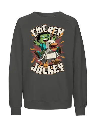 Chicken Kid Cube Game - Internet, Adventure, Create, Chicken Run, Chicken, Fight, Fun, Funny, Cute, Kid, Zombie, Death, Quote, Jockey, Games, Game, Video Games, Video Game, Movies, Movie, Fantasy, Memes, Meme - Fairtrade Sweatshirt