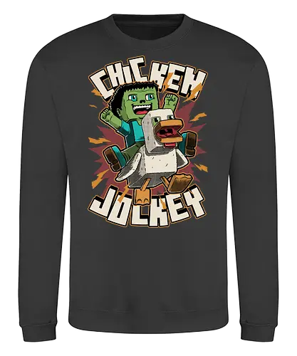 Chicken Kid Cube Game - Internet, Adventure, Create, Chicken Run, Chicken, Fight, Fun, Funny, Cute, Kid, Zombie, Death, Quote, Jockey, Games, Game, Video Games, Video Game, Movies, Movie, Fantasy, Memes, Meme - Sweatshirt