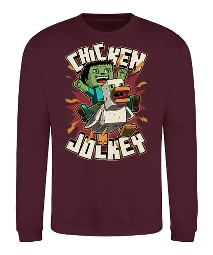 Chicken Kid Cube Game - Internet, Adventure, Create, Chicken Run, Chicken, Fight, Fun, Funny, Cute, Kid, Zombie, Death, Quote, Jockey, Games, Game, Video Games, Video Game, Movies, Movie, Fantasy, Memes, Meme - Sweatshirt