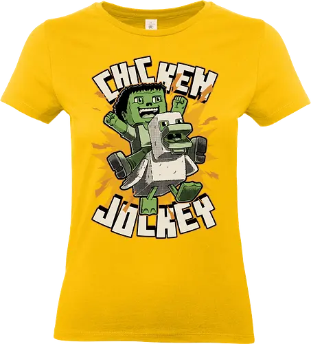 Chicken Kid Cube Game - Green - Games, Game, Video Games, Video Game, Movies, Movie, Fantasy, Memes, Meme, Internet, Adventure, Create, Chicken Run, Chicken, Fight, Fun, Funny, Cute, Kid, Zombie, Death, Quote, Jockey - Standard T-Shirt (Frauen)