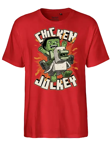 Chicken Kid Cube Game - Green - Games, Game, Video Games, Video Game, Movies, Movie, Fantasy, Memes, Meme, Internet, Adventure, Create, Chicken Run, Chicken, Fight, Fun, Funny, Cute, Kid, Zombie, Death, Quote, Jockey - Fairtrade T-Shirt
