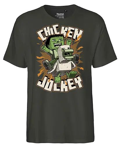 Chicken Kid Cube Game - Green - Games, Game, Video Games, Video Game, Movies, Movie, Fantasy, Memes, Meme, Internet, Adventure, Create, Chicken Run, Chicken, Fight, Fun, Funny, Cute, Kid, Zombie, Death, Quote, Jockey - Fairtrade T-Shirt