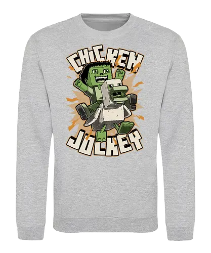 Chicken Kid Cube Game - Green - Games, Game, Video Games, Video Game, Movies, Movie, Fantasy, Memes, Meme, Internet, Adventure, Create, Chicken Run, Chicken, Fight, Fun, Funny, Cute, Kid, Zombie, Death, Quote, Jockey - Sweatshirt