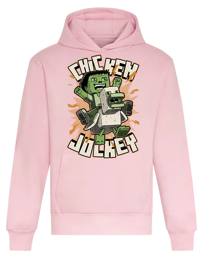 Chicken Kid Cube Game - Green - Games, Game, Video Games, Video Game, Movies, Movie, Fantasy, Memes, Meme, Internet, Adventure, Create, Chicken Run, Chicken, Fight, Fun, Funny, Cute, Kid, Zombie, Death, Quote, Jockey - Heavyweight Hoodie