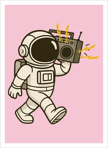 Astronaut with stereo