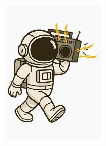 Astronaut with stereo