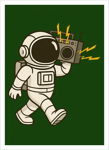Astronaut with stereo